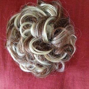 Brown and Blonde Hair Bun Ponytail Extension NEW